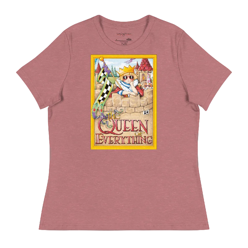 women's v-neck short sleeve shirt -Queen of Everything Women's T-Shirt