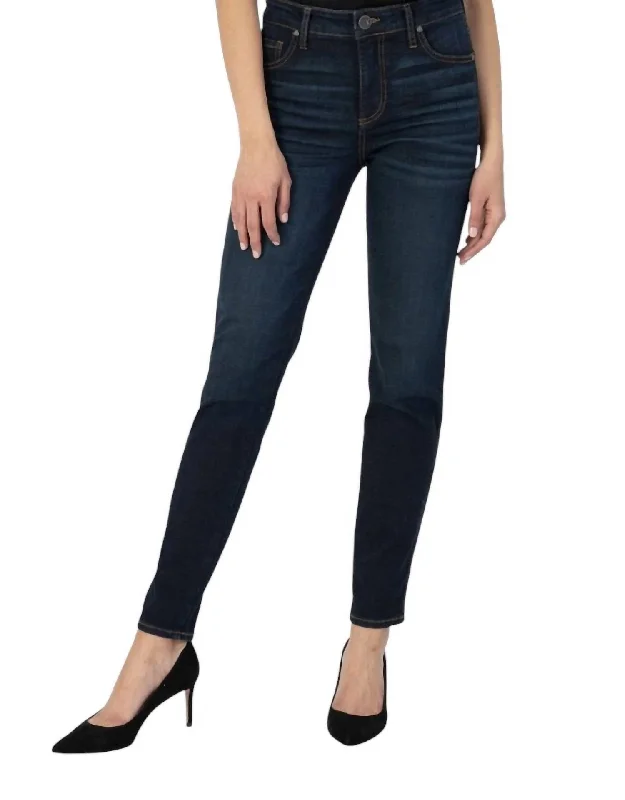 trendy printed denim jeans for ladies -Diana High Rise Fab Ab Skinny Jeans In Happening