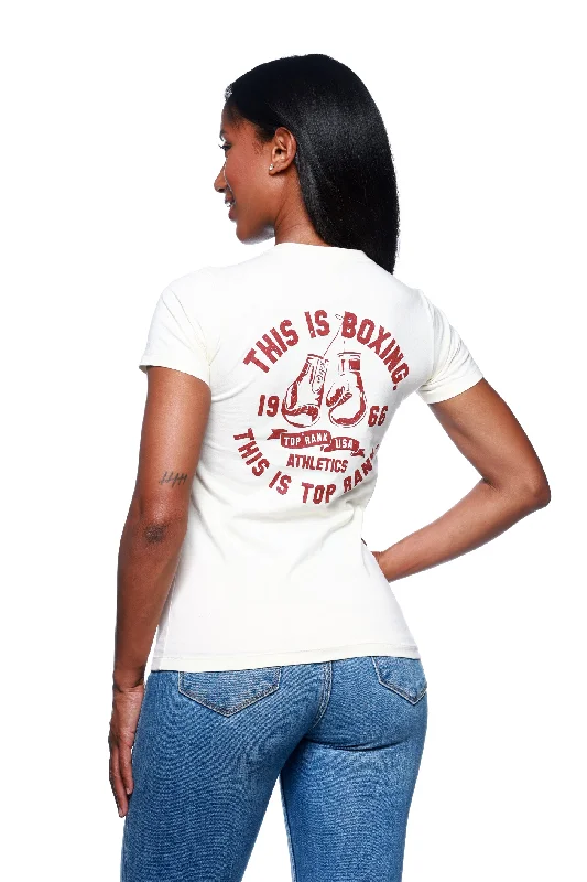 women's crew neck short sleeve blouse -Natural Women's Top Rank Crew Neck T-Shirt