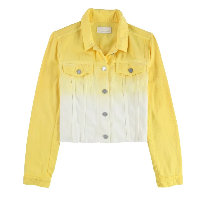 waterproof windproof raincoat for women -Articles of Society Womens Sun City Jean Jacket, Yellow, Small