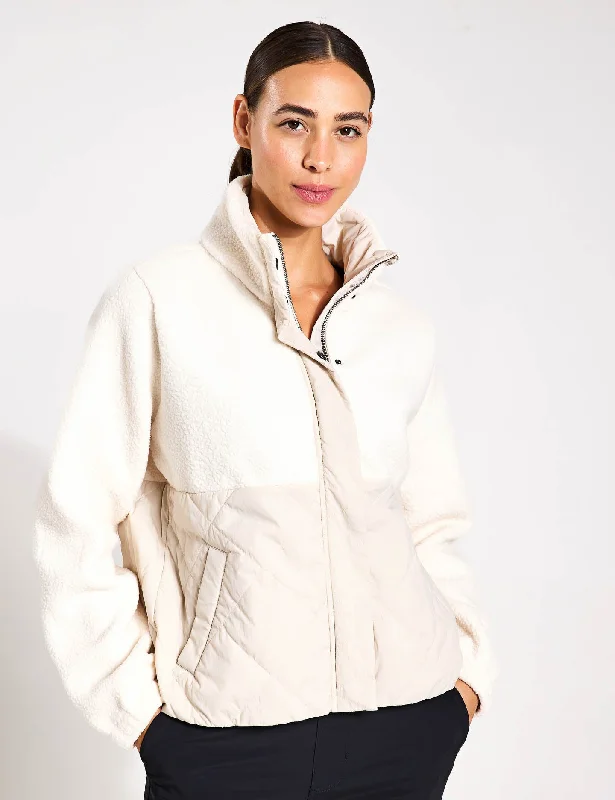 professional work blazer for women -Highlands Sherpa Jacket - Natural