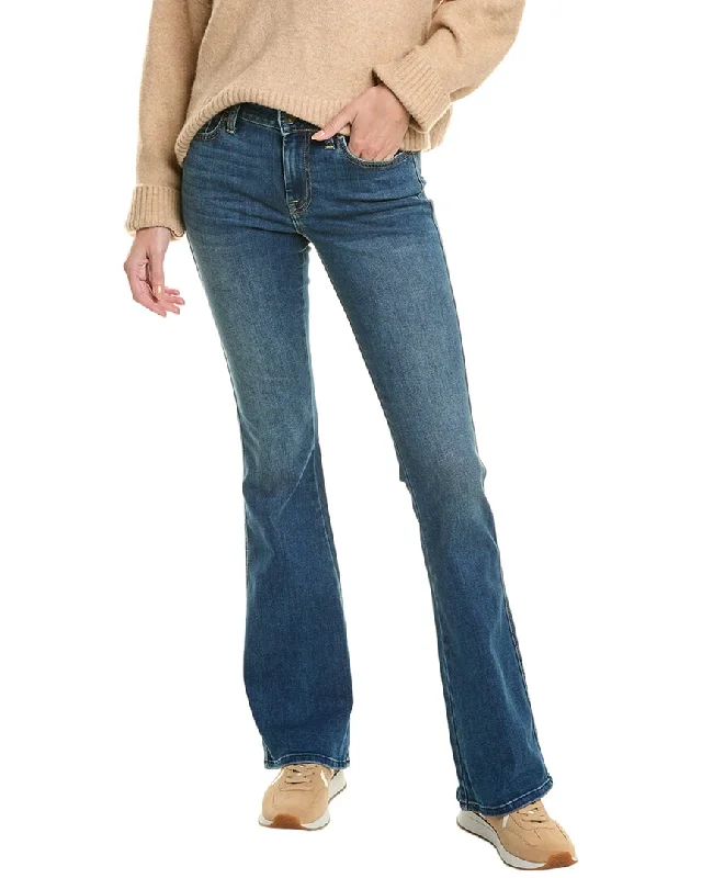 ladies' ankle-length skinny jeans -7 For All Mankind A Pocket Authentic Blue Malimo Flare Jean