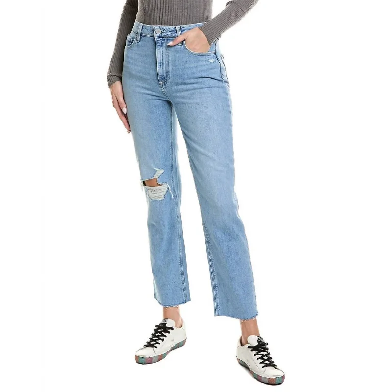 women's double-layer denim jeans -Stella Straight Jean In Gnarly Destructed