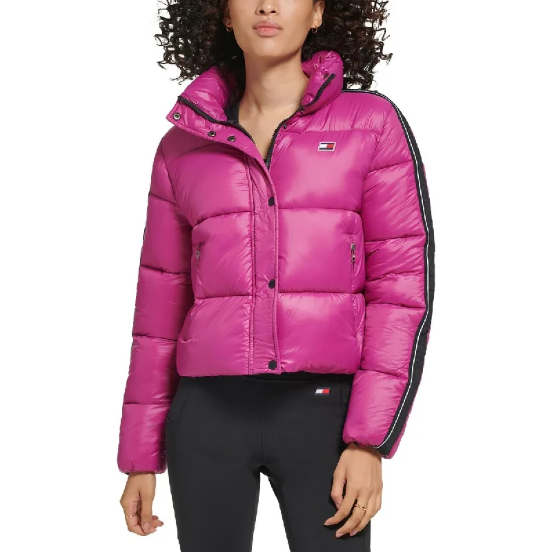 ladies' quilted coat -Tommy Hilfiger Sport Womens Insulated Logo Puffer Jacket