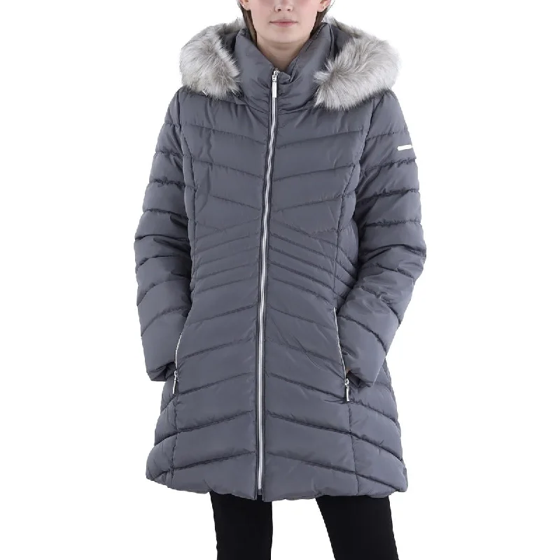 classic women's wool coat -Laundry by Shelli Segal Womens Quilted Hooded Puffer Jacket