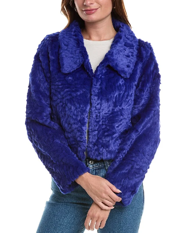 warm padded coat for women -Unreal Fur Polaris Crop Jacket