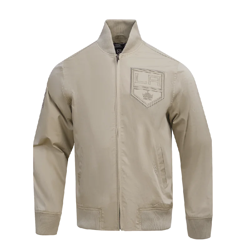 women's belted trench coat -NHL LOS ANGELES KINGS NEUTRAL TWILL JACKET (TAUPE)