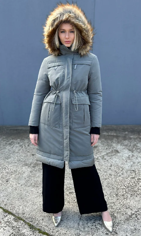 ladies' wool overcoat -Patricia Pepe Snow Coat