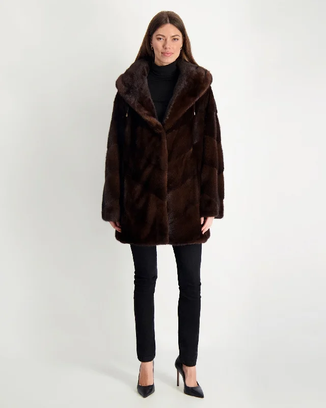 women's oversized corduroy jacket -Mink Parka