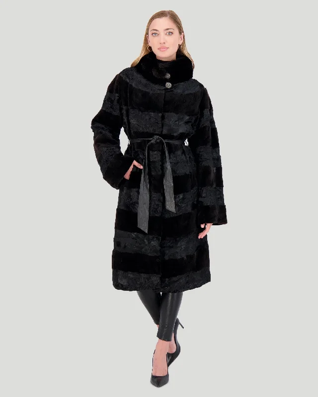 lightweight quilted jacket for women -Lamb and Mink Sections Short Coat