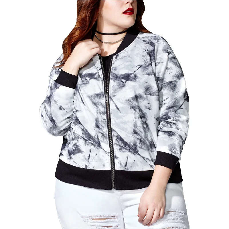 women's varsity bomber jacket -mblm Womens Mesh Bomber Jacket, White, 2X