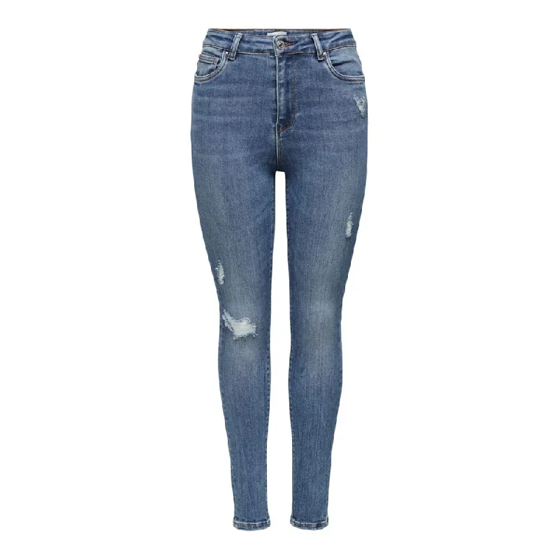 women's straight-leg denim pants -Only  Cotton Jeans & Women's Pant