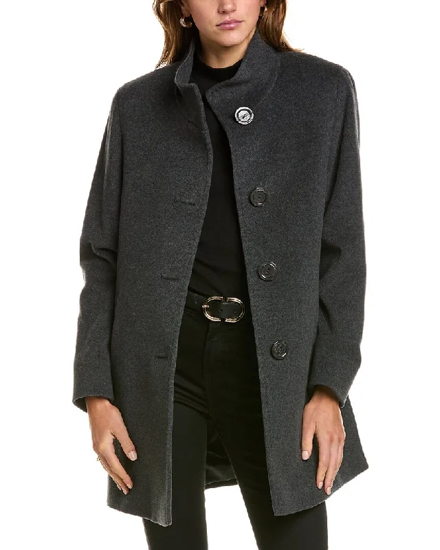 women's long trench coat -Cinzia Rocca Icons Wool & Cashmere-Blend Coat