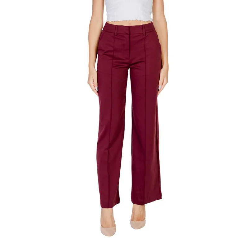 cropped kick-flare jeans for women -ICHI  Polyester Jeans & Women's Pant