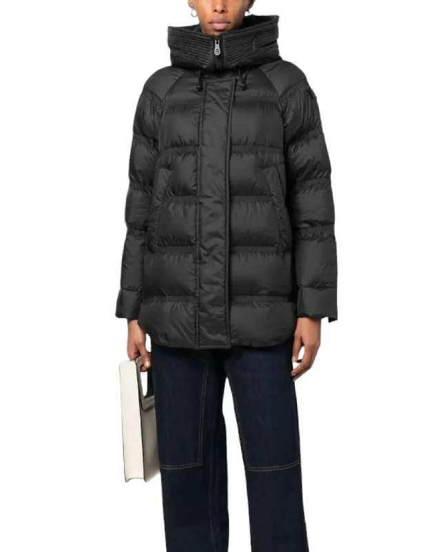 professional work blazer for women -Takan Down Jacket In Black