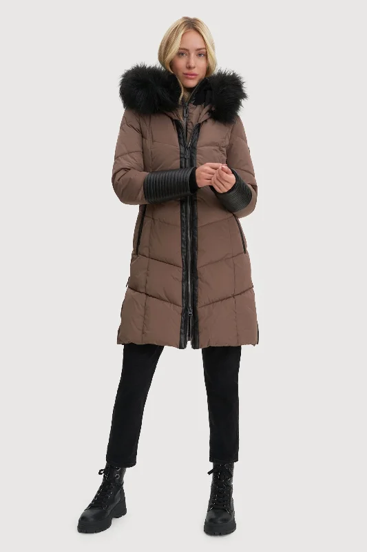 luxury faux fur coat for women -Priya