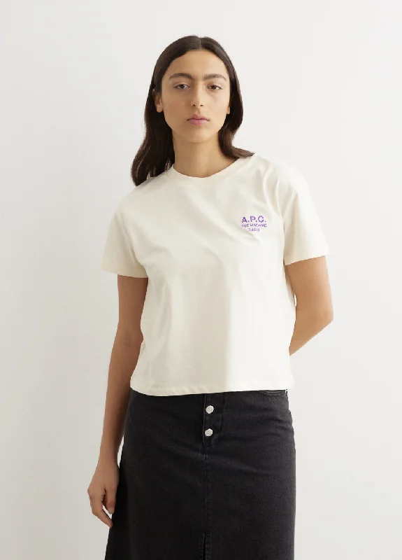 women's yoga-friendly short sleeve tops -Boxy Rue Madame T-Shirt