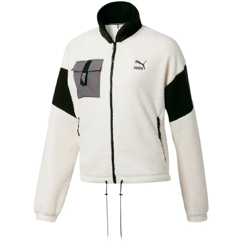 women's teddy bear coat -Puma Womens XTG Trail Woven Track Jacket, White, X-Large