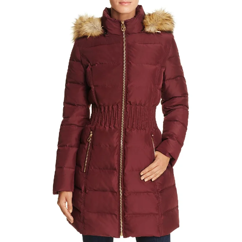 women's faux fur-lined parka -Laundry by Shelli Segal Womens Winter Down Puffer Coat