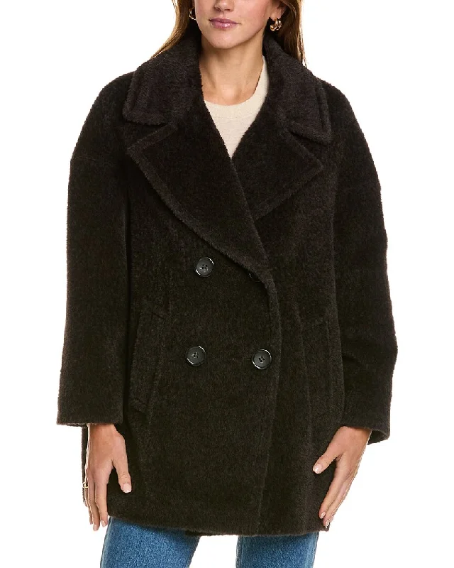 structured blazer jacket for women -Cinzia Rocca Icons Medium Wool Coat