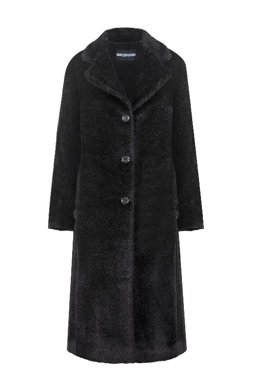 elegant wool cape for women -Loro Piana Alpaca Boy Coat