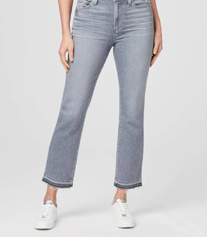 women's ultra-light stretch jeans -Cindy Crop High Rise Straight Jean In Faded Pavement