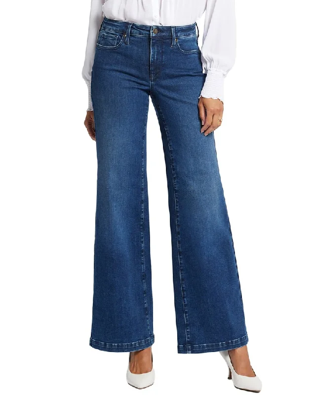 ladies' slim bootcut jeans -NYDJ Teresa Cooper Wide Leg Jean