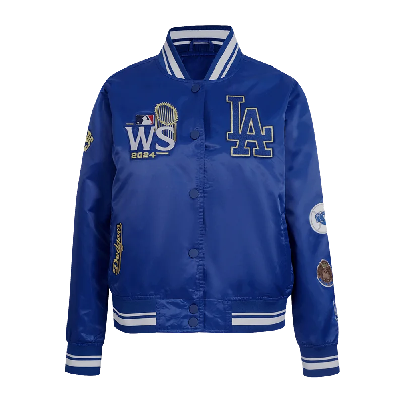 women's reversible coat -MLB LOS ANGELES DODGERS WORLD SERIES WOMEN'S RIB SATIN JACKET