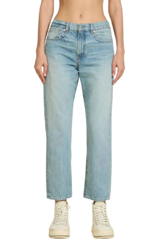 trendy color-blocked jeans for women -Lindsay Slim Boyfriend Jeans In Jinx