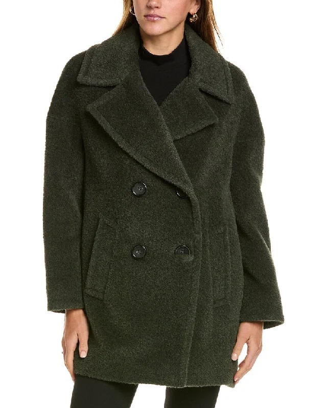 stylish fleece-lined coat for women -Cinzia Rocca Icons Medium Wool & Alpaca-Blend Coat