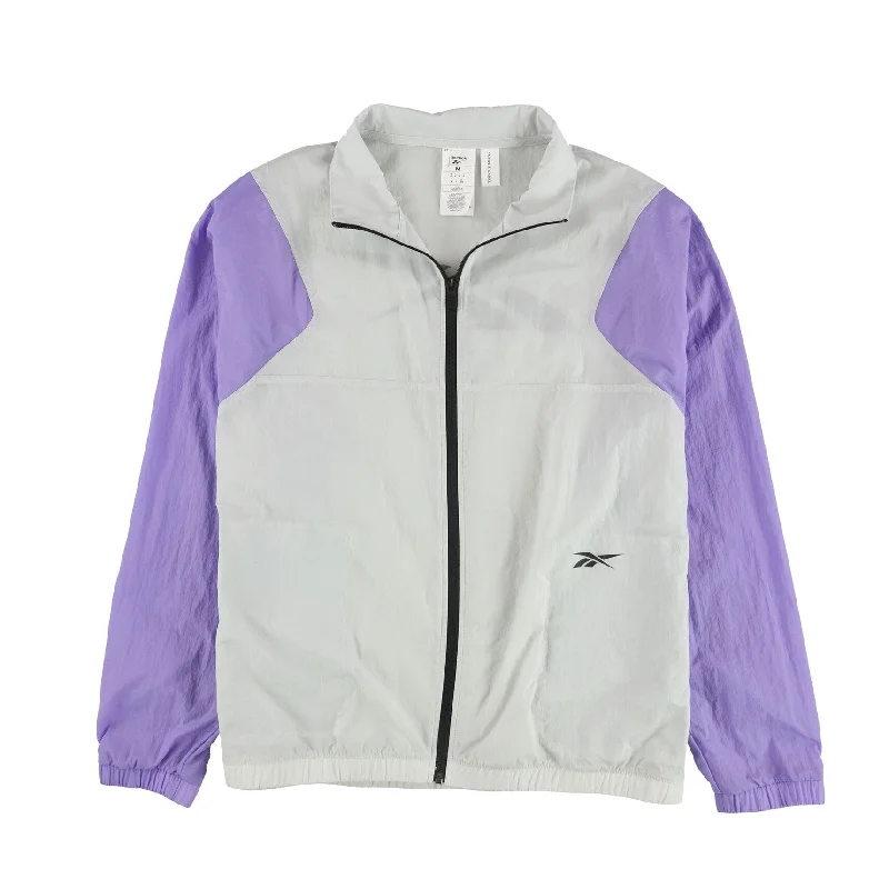 women's sherpa-lined jacket -Reebok Womens Traning Windbreaker Jacket, Grey, Medium