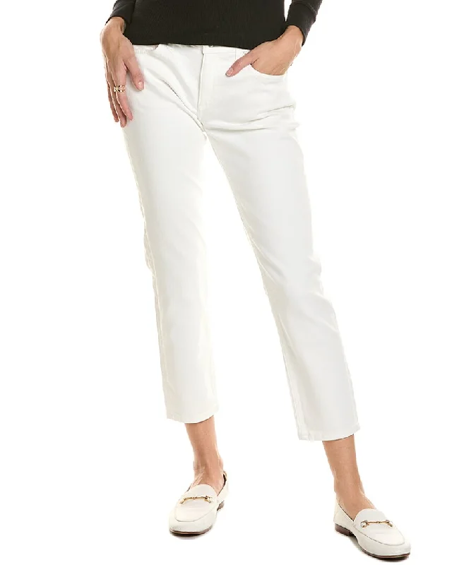 ladies' cropped boyfriend jeans -rag & bone Dre Low-Rise White Slim Boyfriend Jean