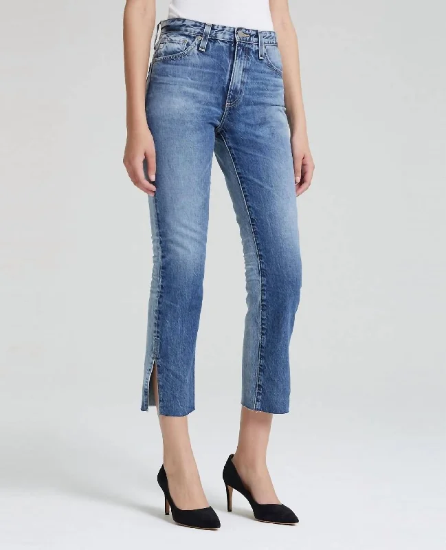 ladies' slim bootcut jeans -Isabelle High Rise Straight Crop In 15Yrs Indigo Bound