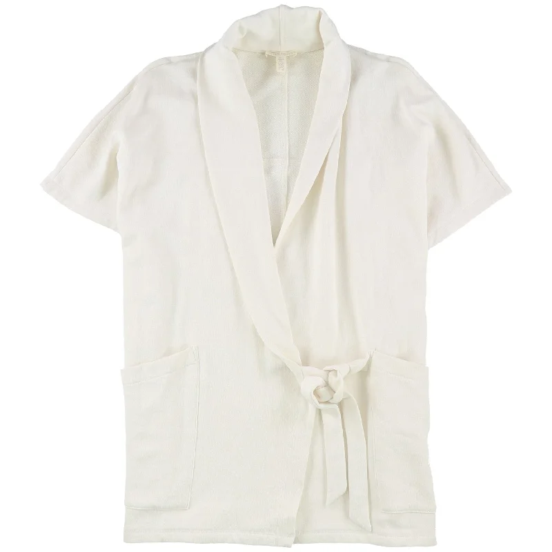 casual coats for women -Eileen Fisher Womens Draped Wrap Jacket, Off-White, XXS/XS