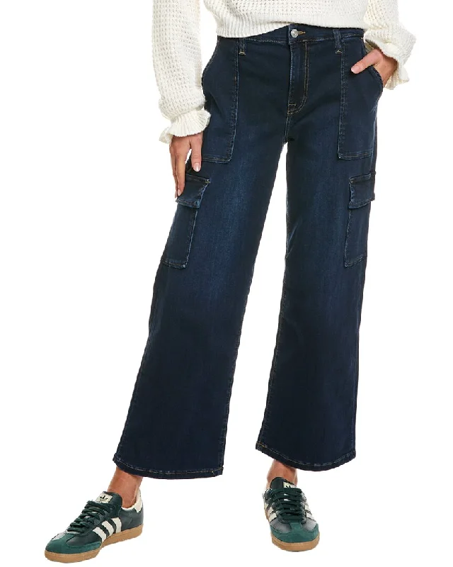 ladies' distressed high-rise jeans -HUDSON Jeans Rosalie Europa Wide Leg Cargo Jean