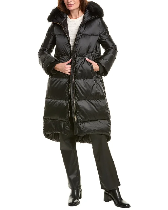 stylish leather jacket for women -GORSKI Apres-Ski Coat