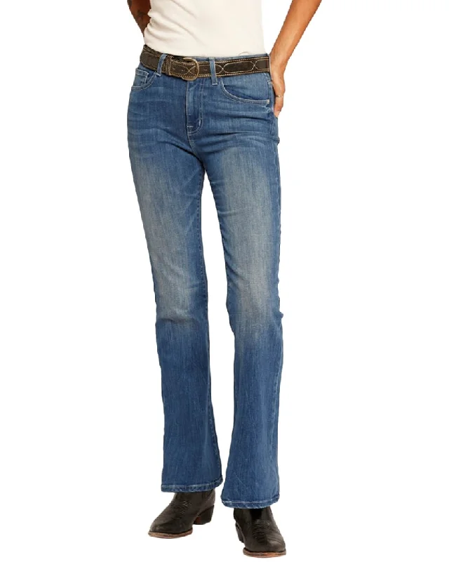 women's mid-rise casual denim -Current/Elliott The Promenade Bay Bootcut Jean