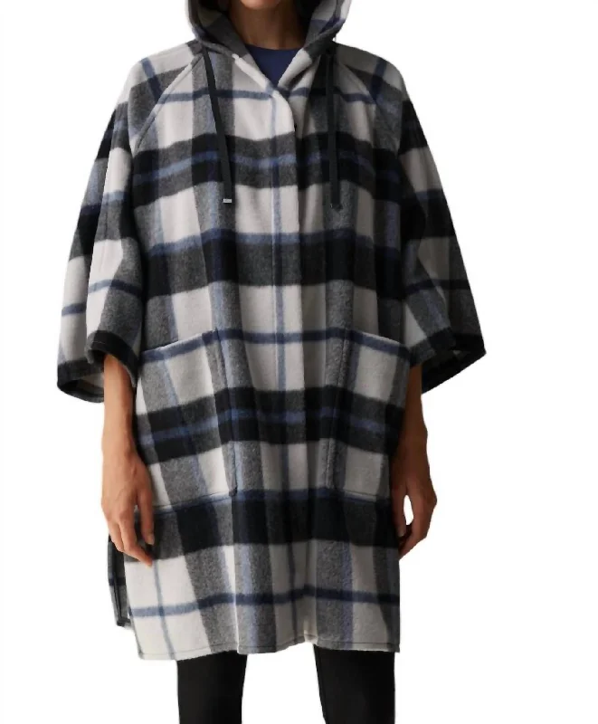 women's faux fur coat -Women's Anke Coat In Plaid