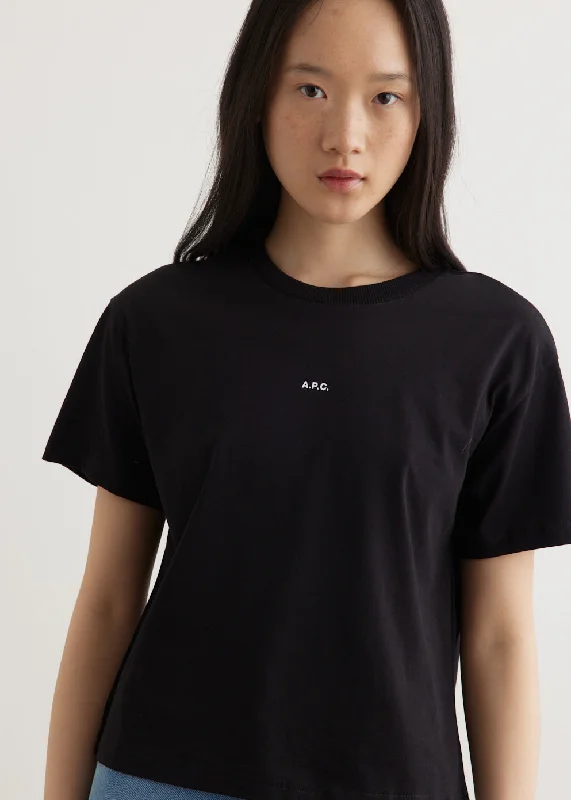 casual short sleeve shirt for women -Boxy Micro Logo T-Shirt