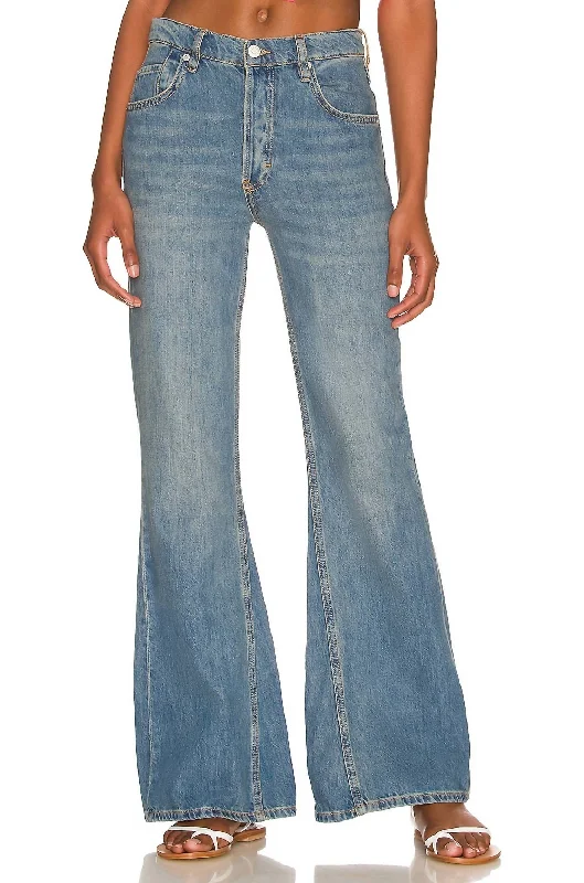 high-stretch slim fit jeans for ladies -New Dawn Flare Jean In Belgrade Blue