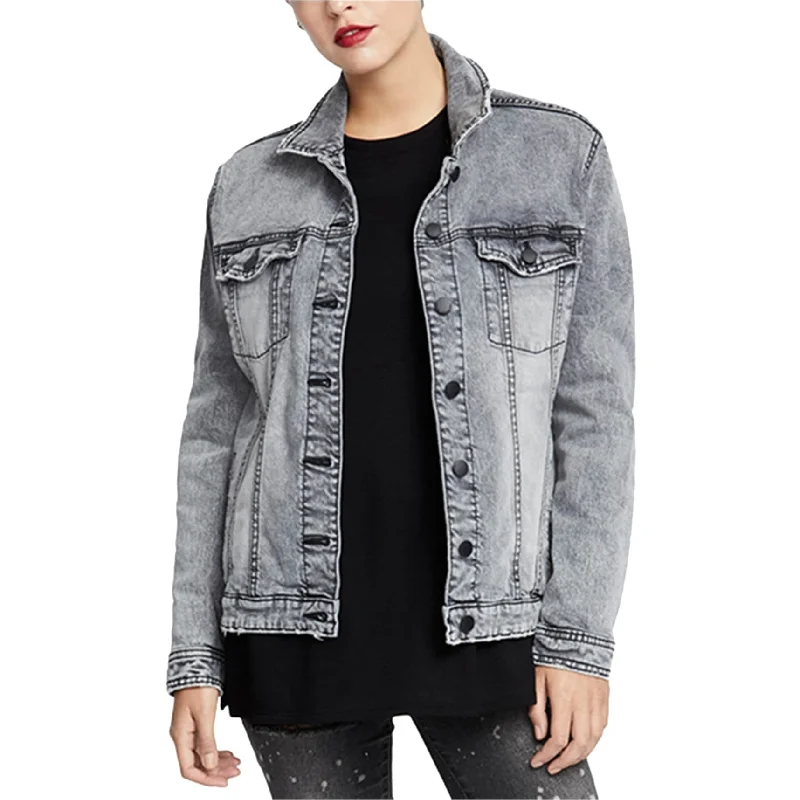 women's slim fit blazer -Rachel Roy Womens Denim Trucker Jean Jacket, Grey, Small