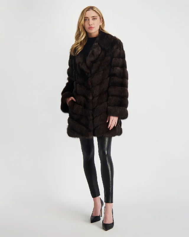 women's reversible coat -Sable Jacket