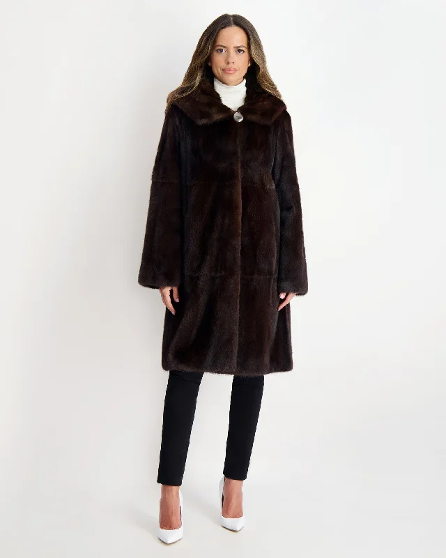 women's sherpa-lined jacket -Mink Parka