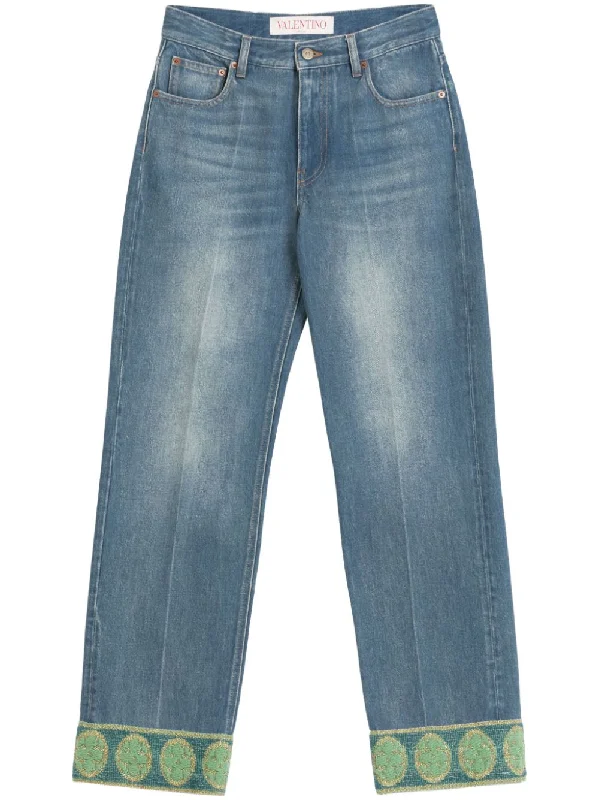 high-stretch slim fit jeans for ladies -Valentino Women's Jeans blue