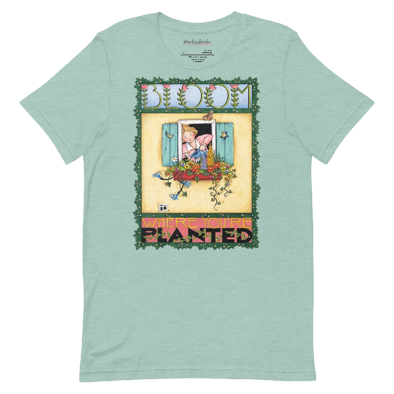 women's tie-dye short sleeve tee -Bloom Where You're Planted Unisex T-Shirt