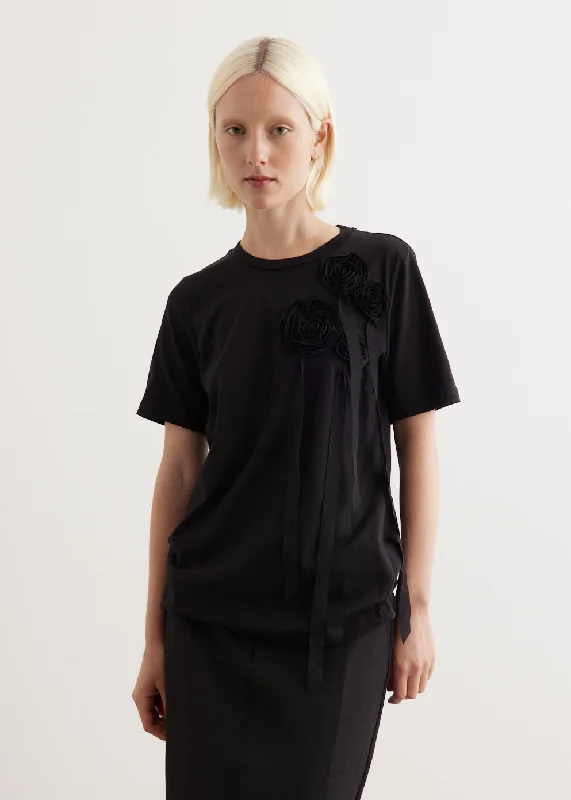 stylish asymmetrical short sleeve tops for women -Jawi T-Shirt