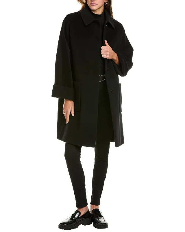 ladies' soft knit cardigan coat -Cinzia Rocca Icons Medium Wool & Cashmere-Blend Coat