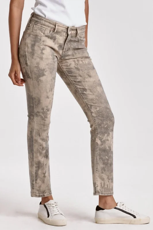 women's soft stretch bootcut jeans -Blaire Straight Leg In Spring Camo