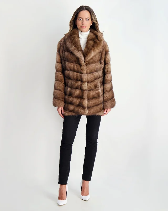 classic women's wool coat -Sable Jacket