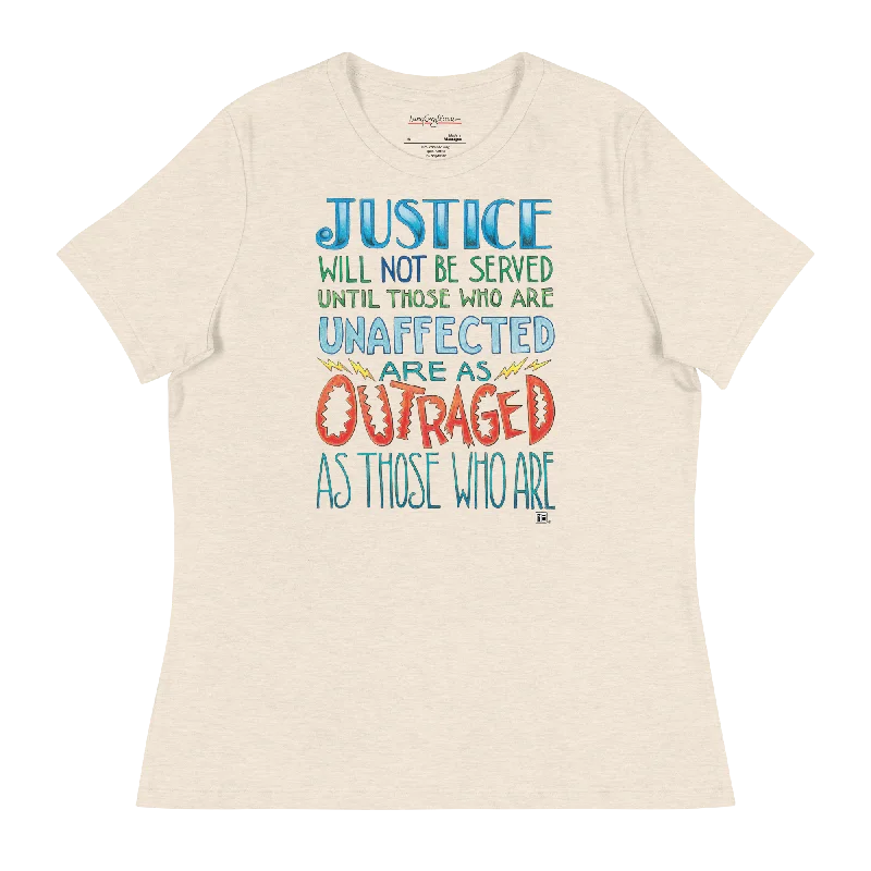 ladies' round neck short sleeve top -Justice Women's T-Shirt